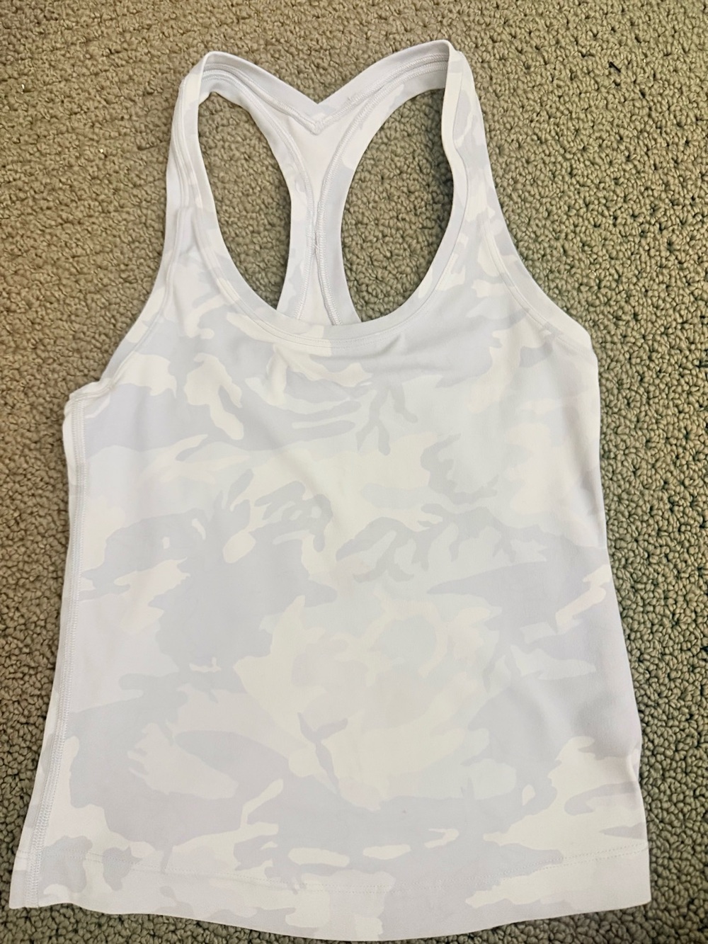 lululemon athletica White Camouflage Racerback Tank